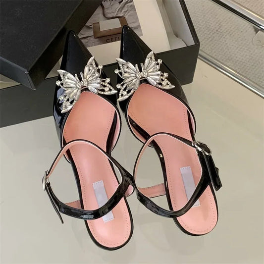 Spring High Heel Buckle Strap Women Pumps