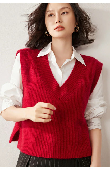 | Ribbed Cashmere Vest