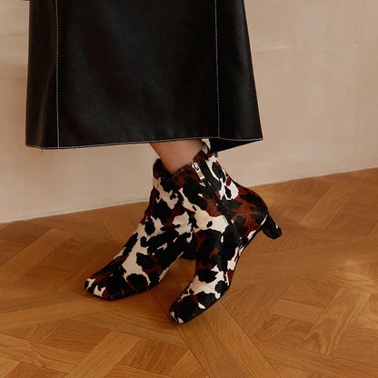 | Calf Hair Ankle Boots