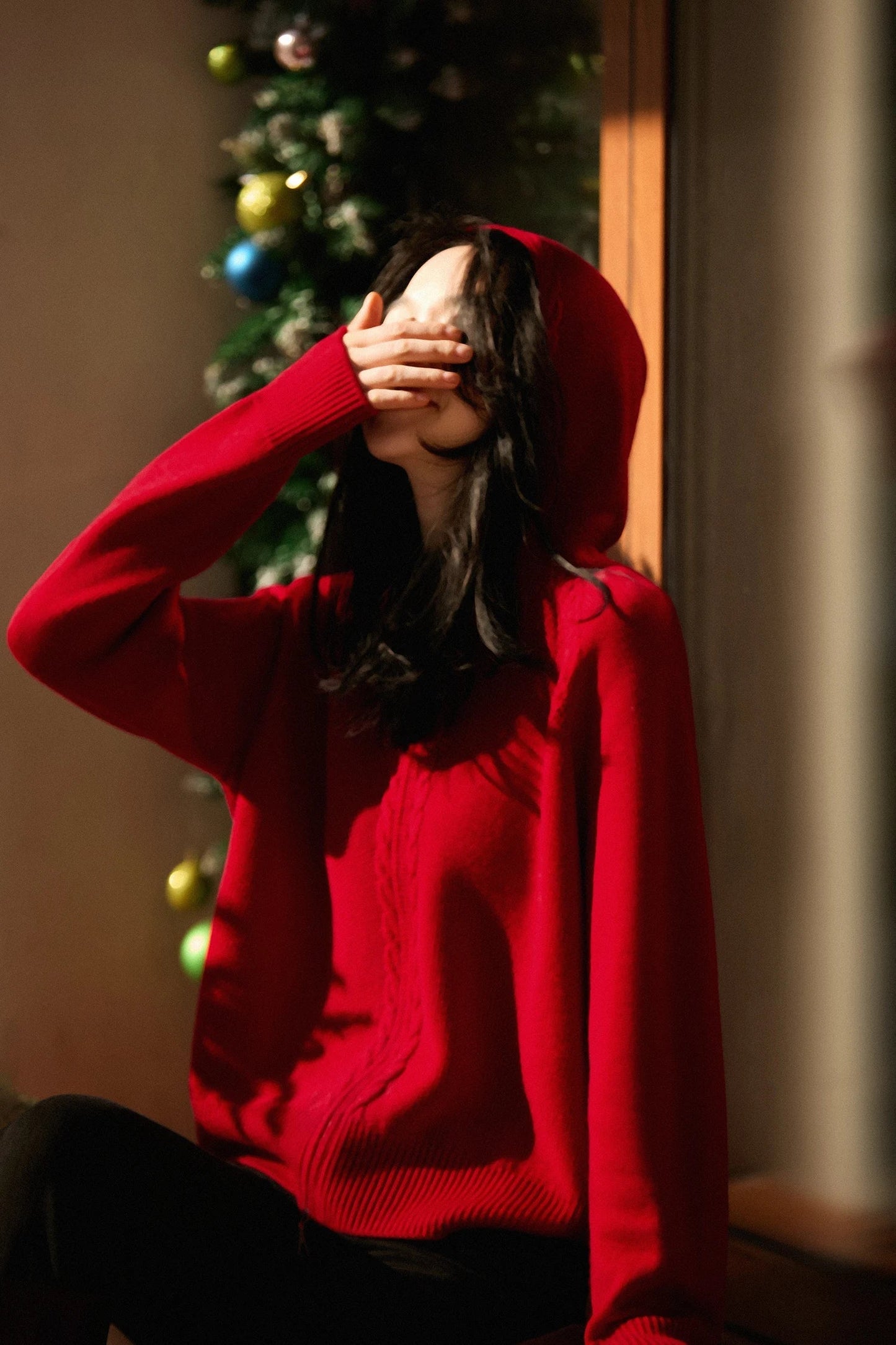 | Cashmere Hooded Cardigan