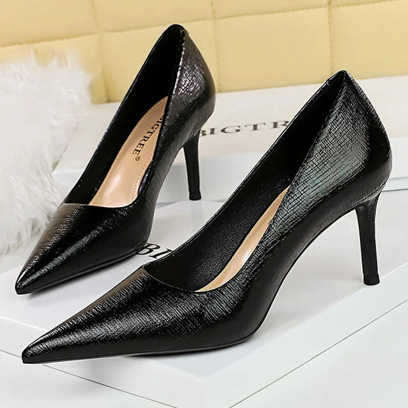 Retro High Heels Fashion Party Shoes Women Heels