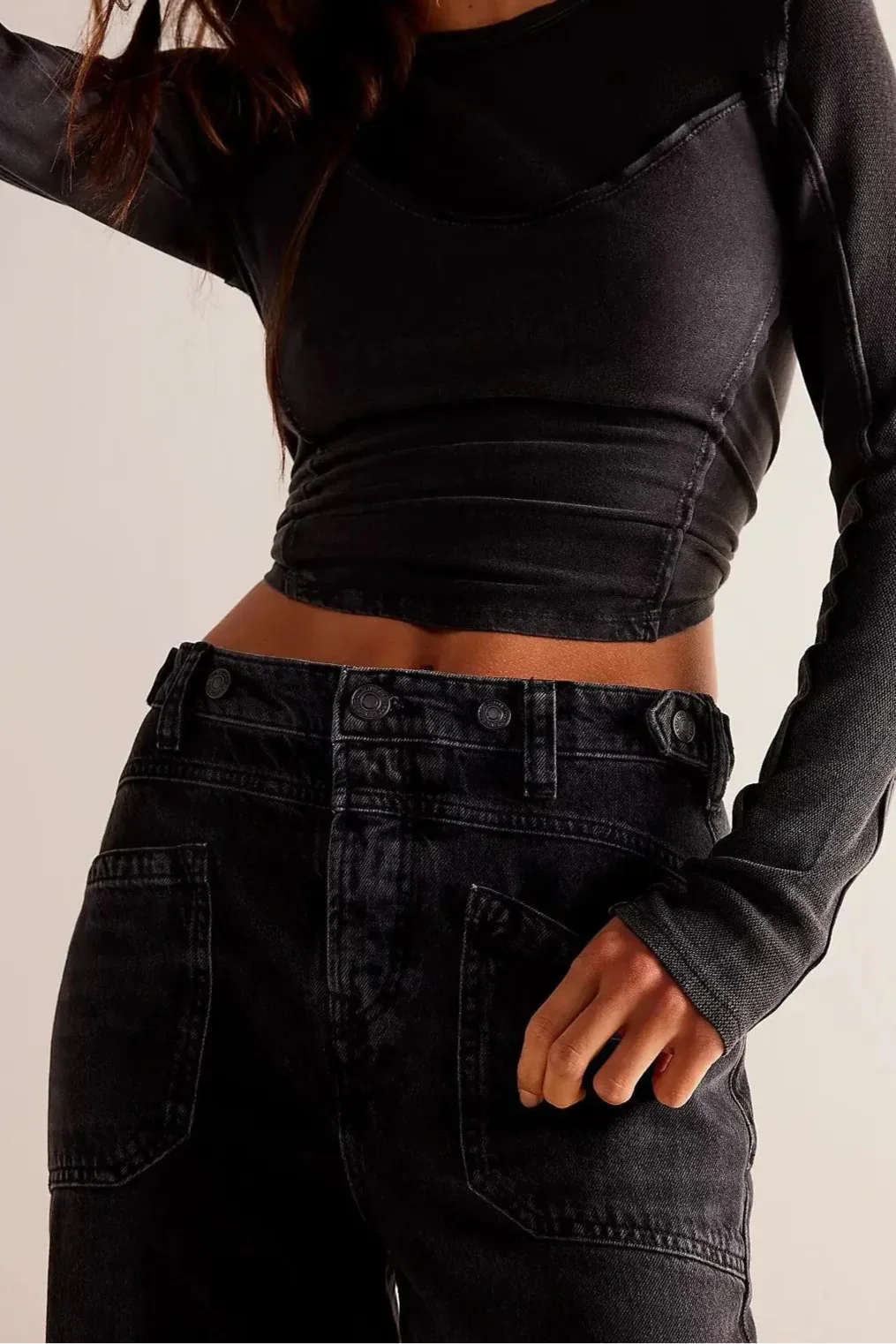 | High-Waist Wide-Leg Denim