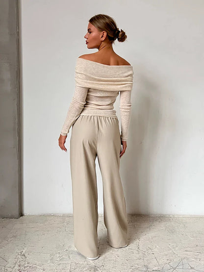 | Off-Shoulder Knit Top