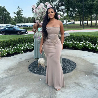 Spaghetti Backless Sleeveless Slim Party Dress