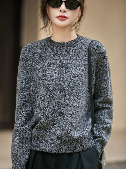 | Chunky-Knit Alpaca-Blend Cardigan