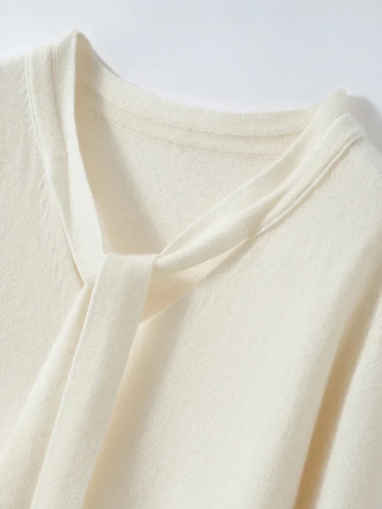 | Cashmere Pullover with Scarf Collar