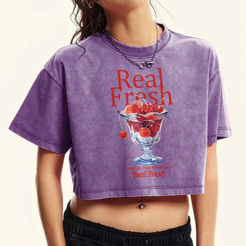Cherry Cup Washed Slim Fit T-shirt