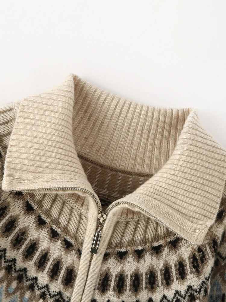 | Cashmere Zip-Up