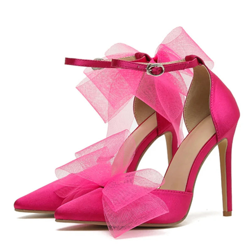 Pointed Toe Buckle Strap Women Pumps Sandals