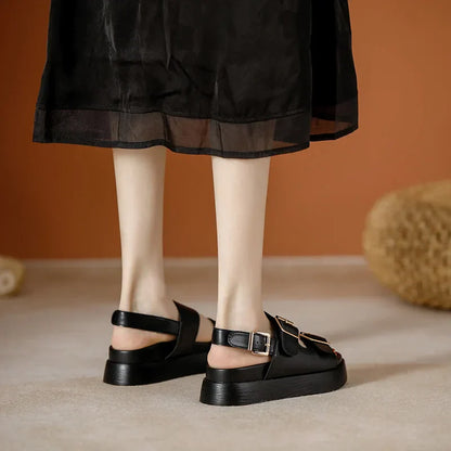 | Leather Platform Sandal