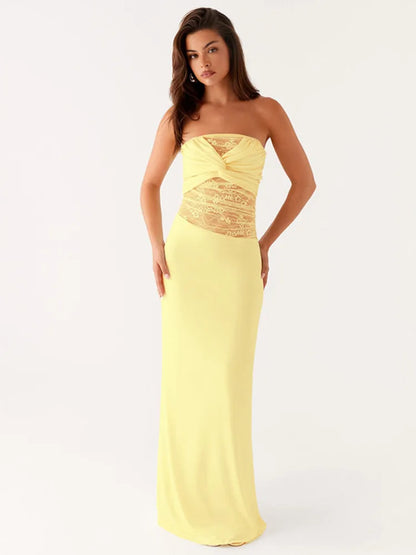 Off-shoulder Patchwork Lace Bodycon Dress