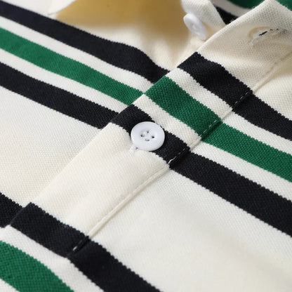 Fashion Stripe Women's T-shirt Casual Short Sleeve Female All Match Polo Shirts Summer New Ladies Loose Tops High Street