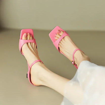 | Leather Heel Mules