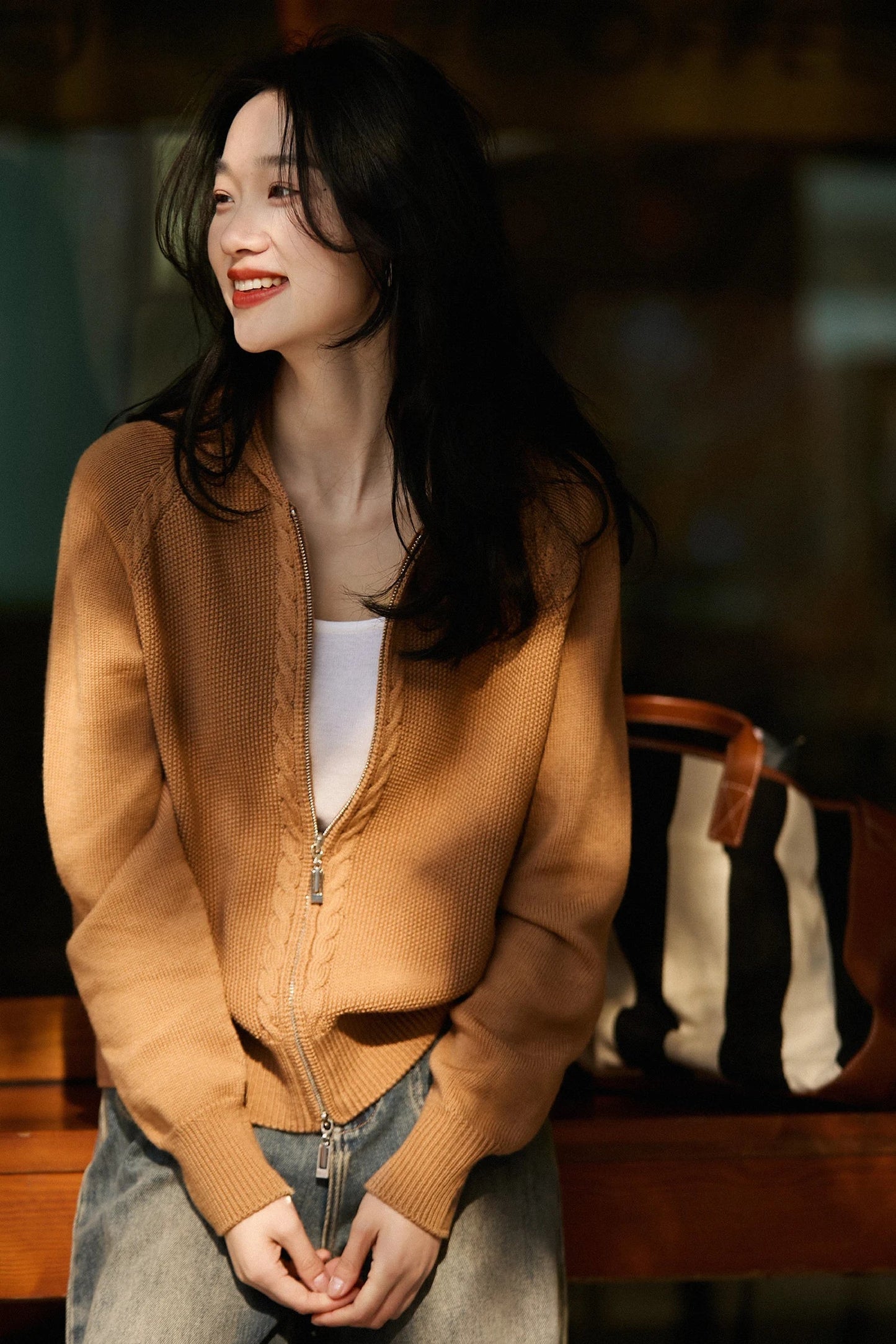| Cashmere Hooded Cardigan