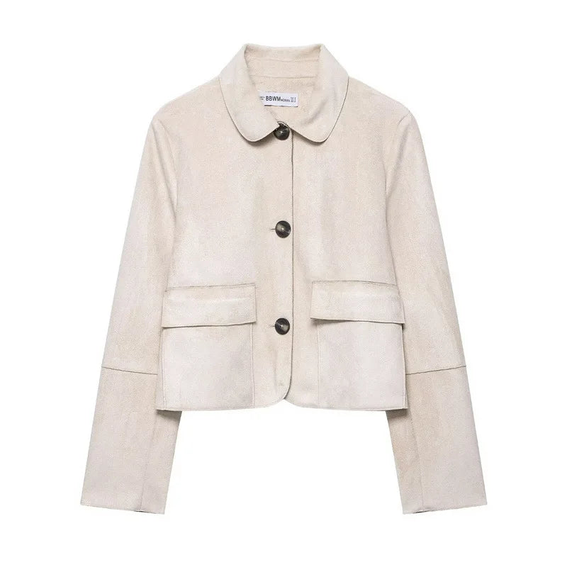 | Suede Cropped Jacket