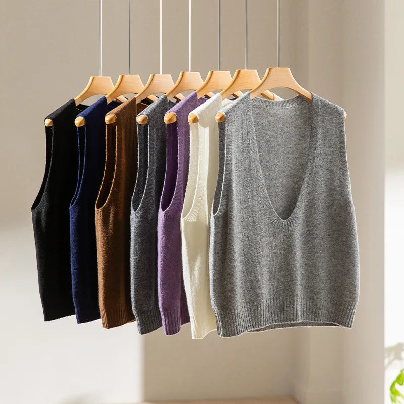| Deep-V Wool Vest
