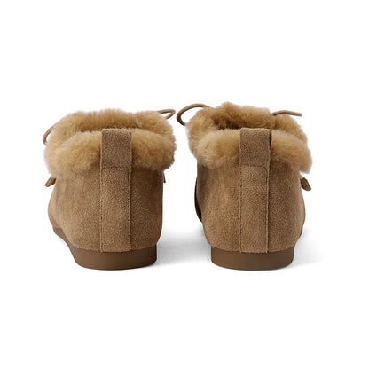 | Suede Wool Moc Boots