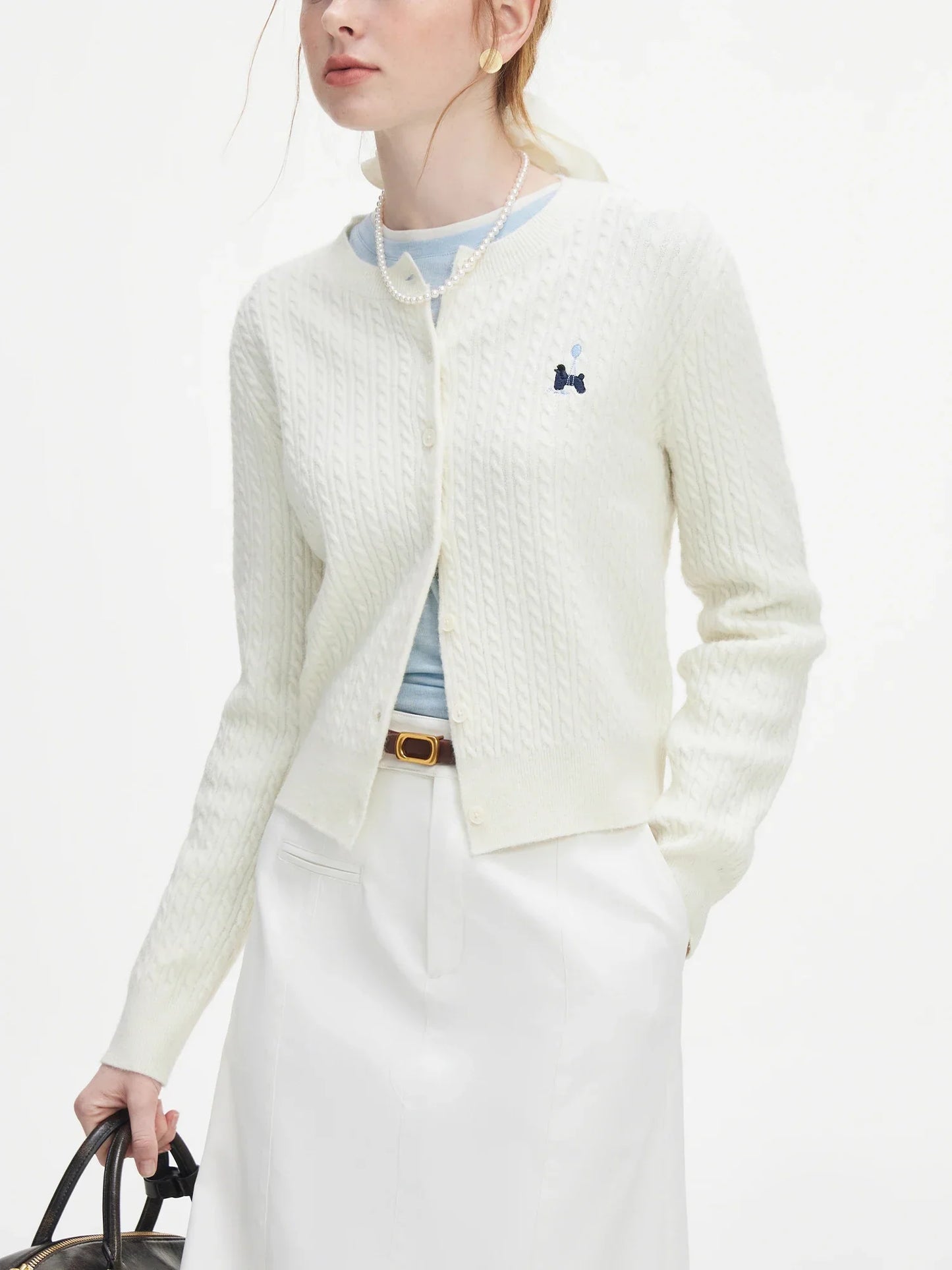 Embroidered Casual Knit Autumn Cardigan