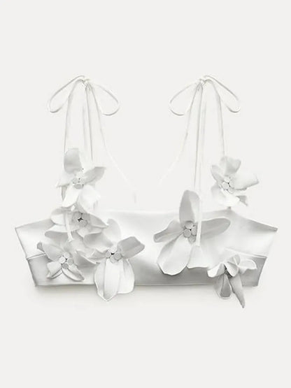 Floral Decor  Fashion Sexy  Crop Top