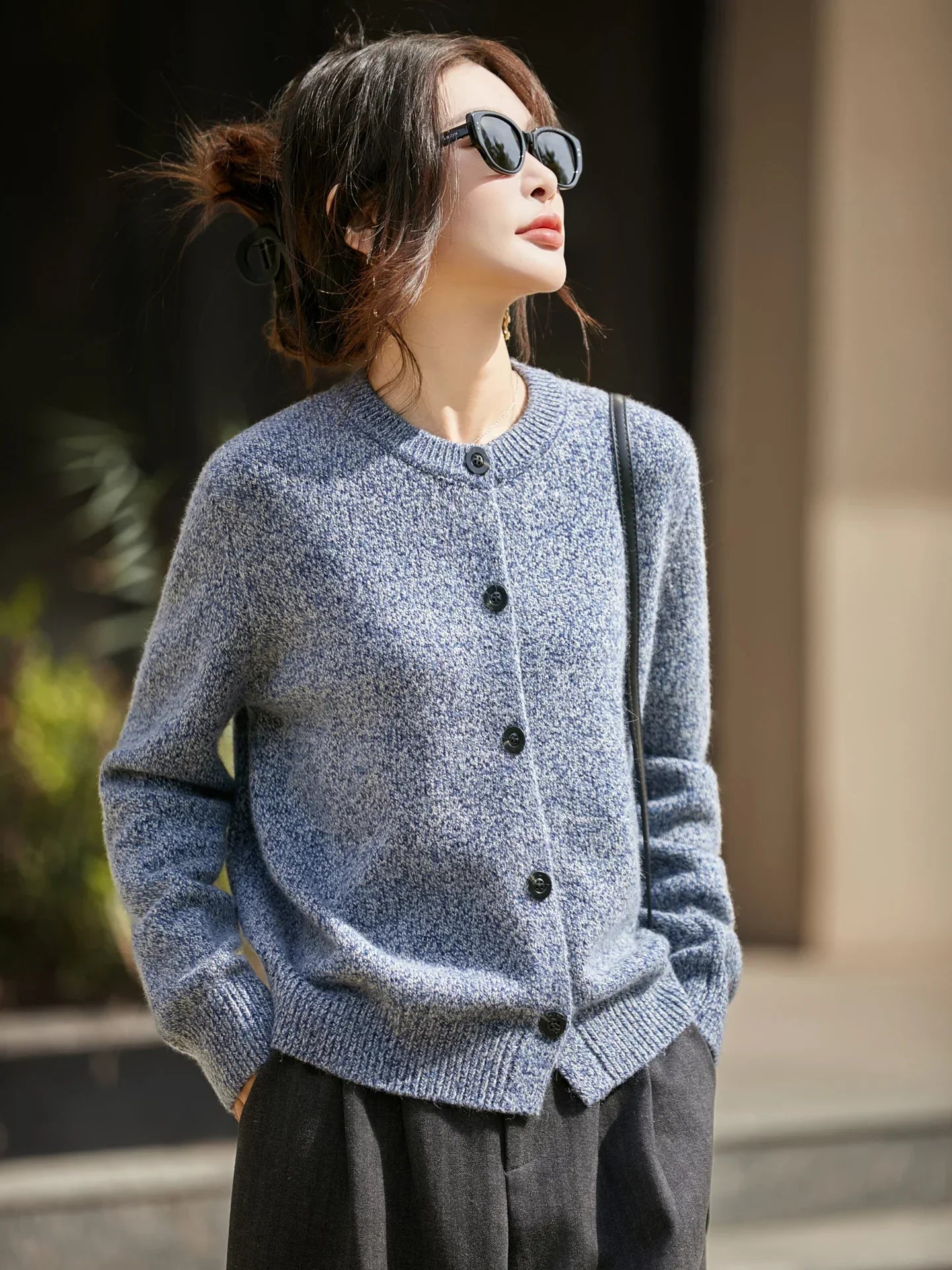 | Chunky-Knit Alpaca-Blend Cardigan