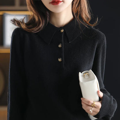 | Wool Polo Sweater