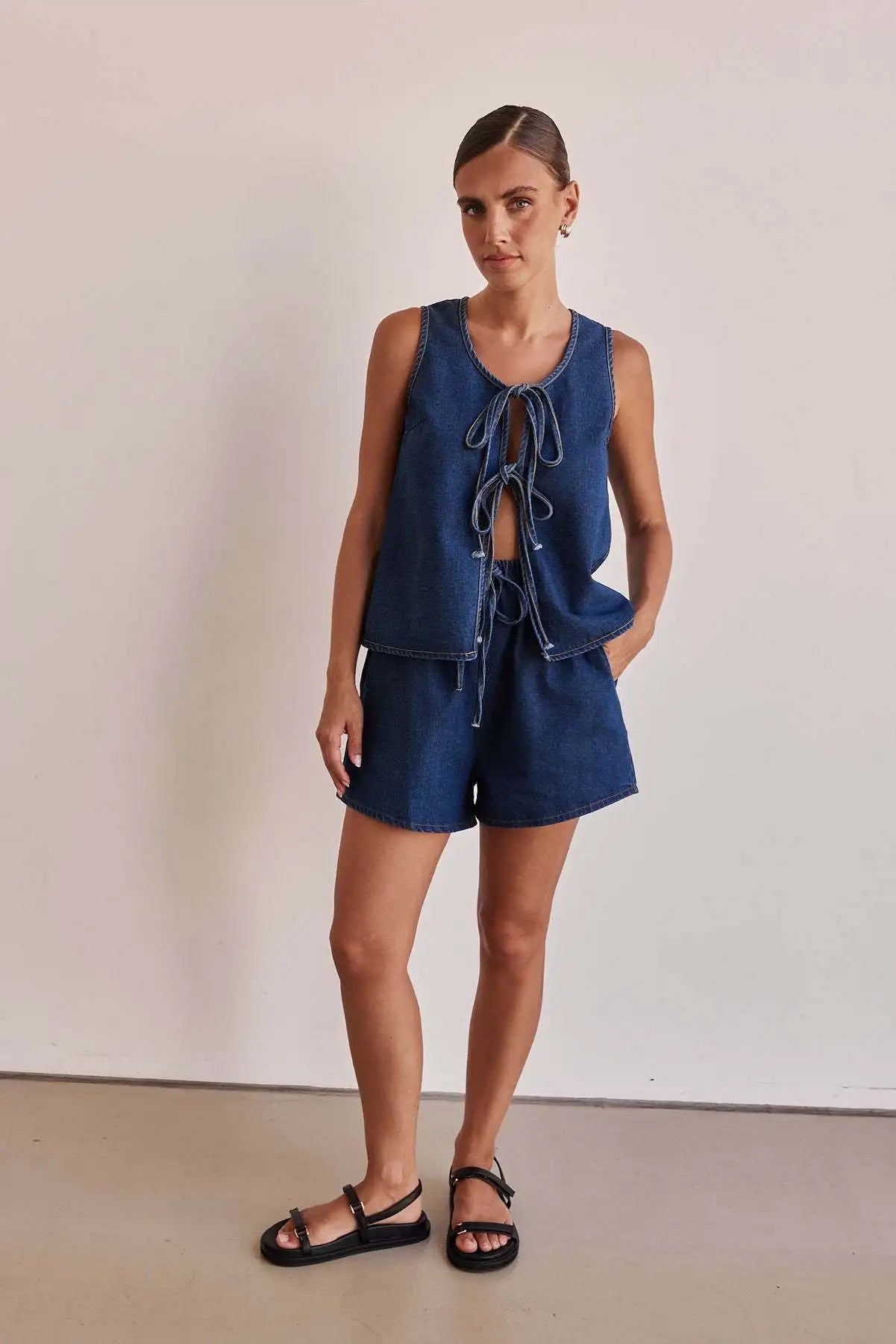 | Denim Tie Set