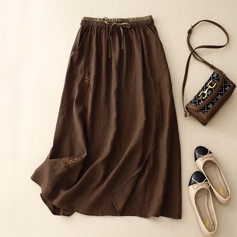 | 100% Linen Skirt