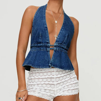 Fresca Jean Halter Top