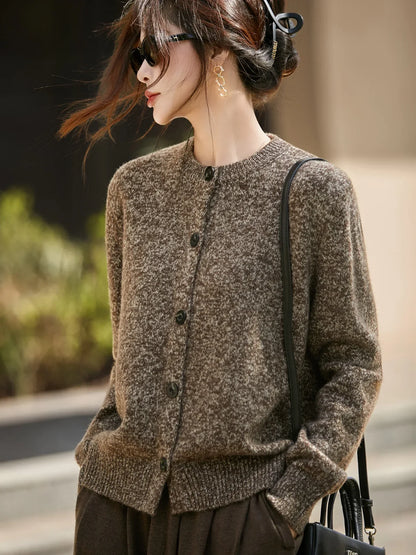 | Chunky-Knit Alpaca-Blend Cardigan
