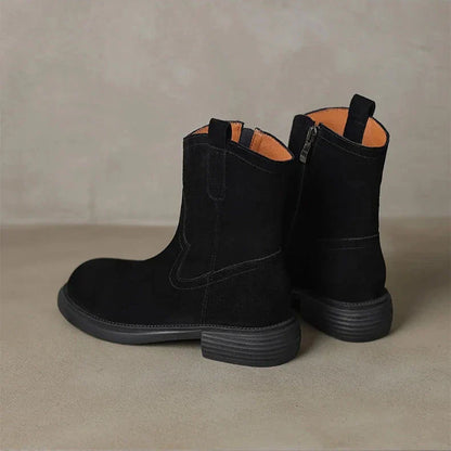 | Leather Zipper Boots