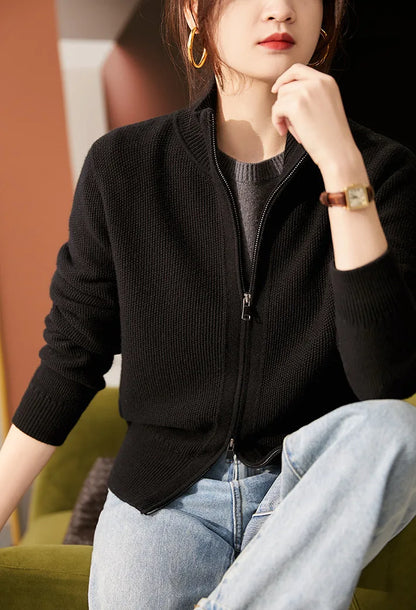 | Wool Zip Cardigan