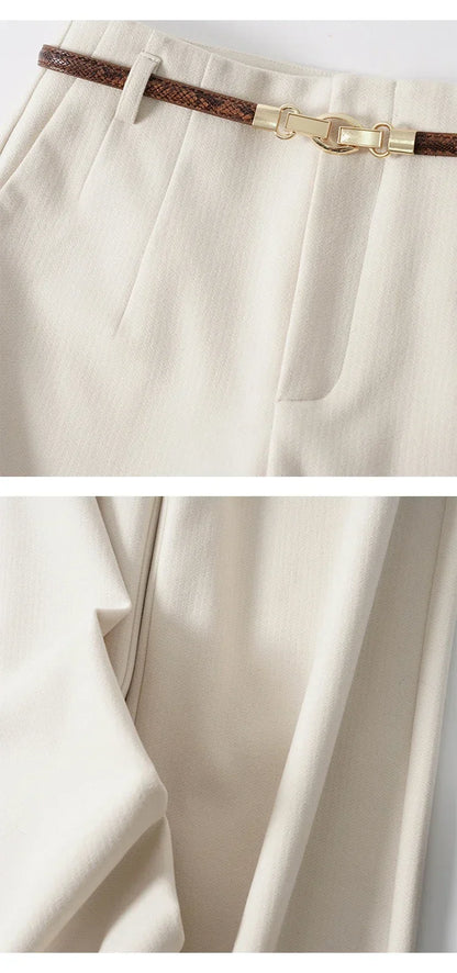 | Wide Leg Wool Trousers
