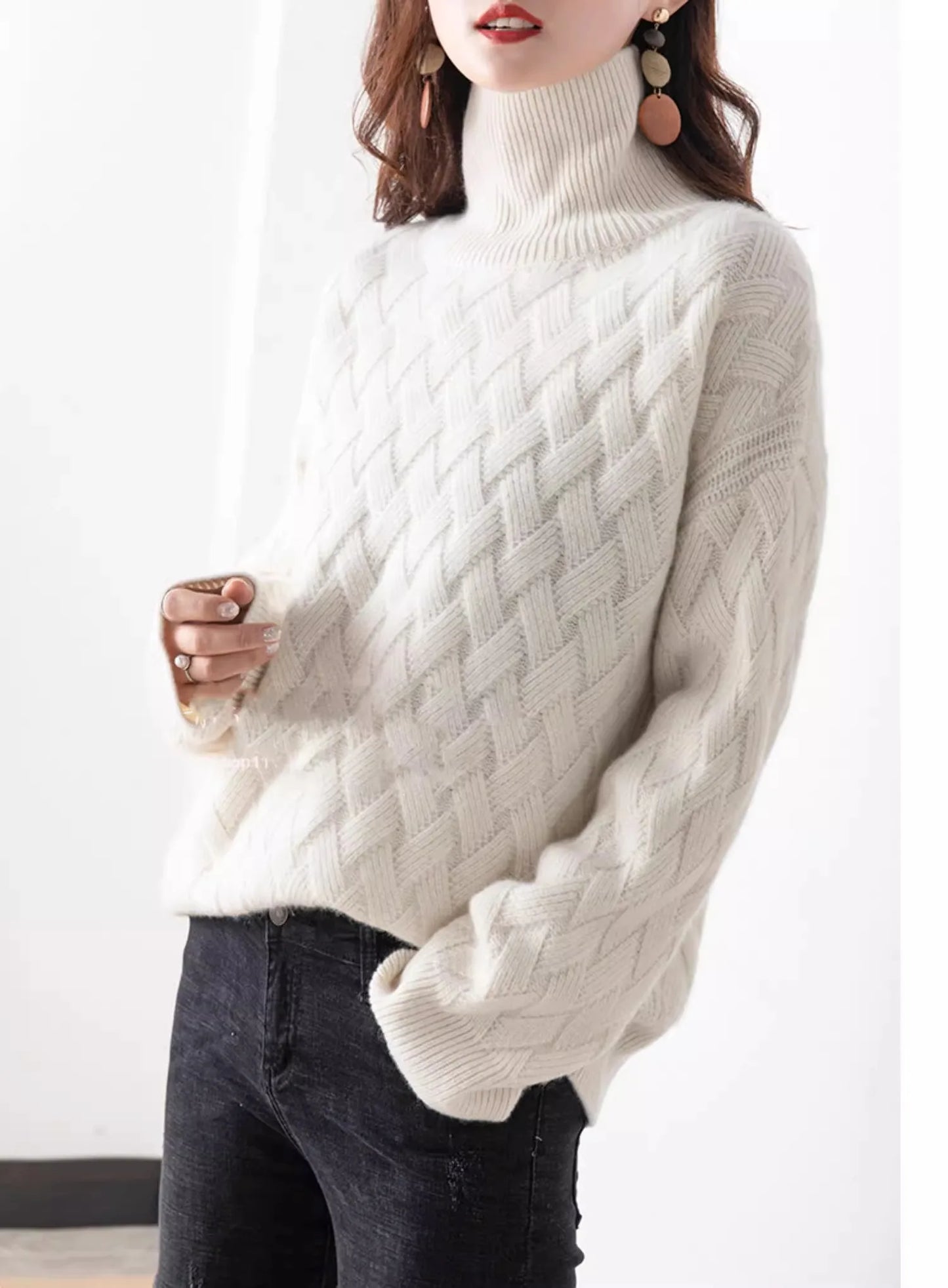 | Cable Turtleneck Sweater
