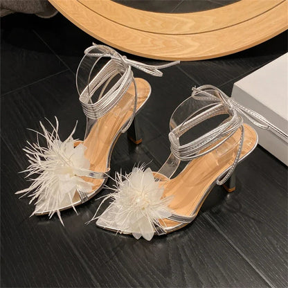 Flower Pointed Toe Women Sandals