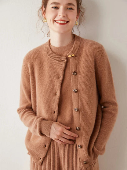 | Cashmere Button Cardigan