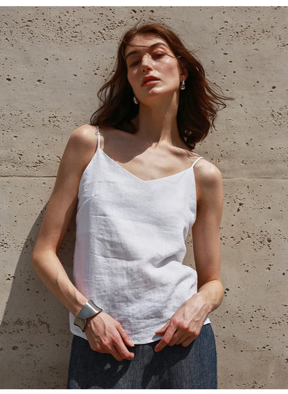 | Linen V-Neck Camisole Top