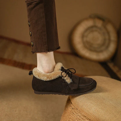| Suede Wool Moc Boots