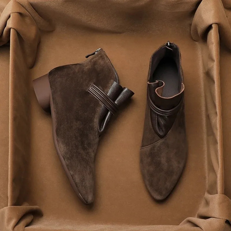 | Italian Crest Suede Boots