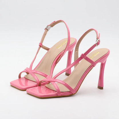 Rhinestone High-Heeled Sandals for Women, Plus Size Outdoor Fashion Heels