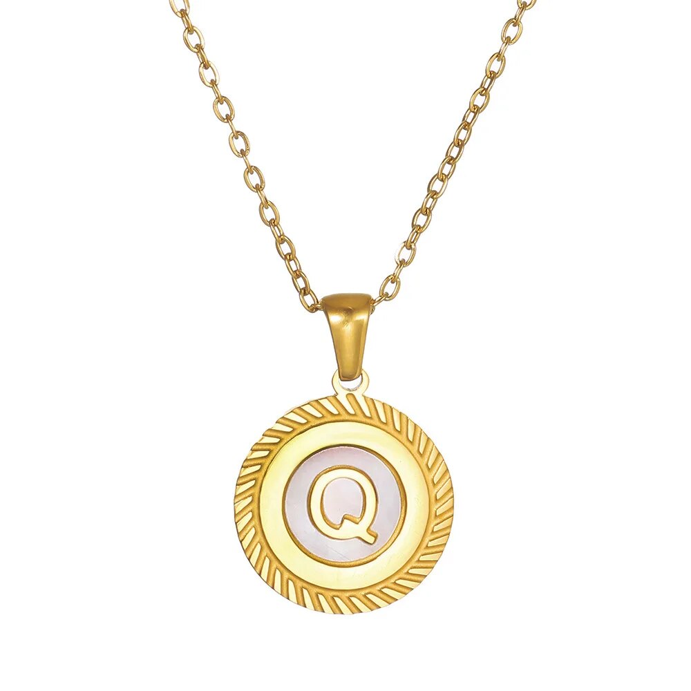 Round Mini Initial Necklace