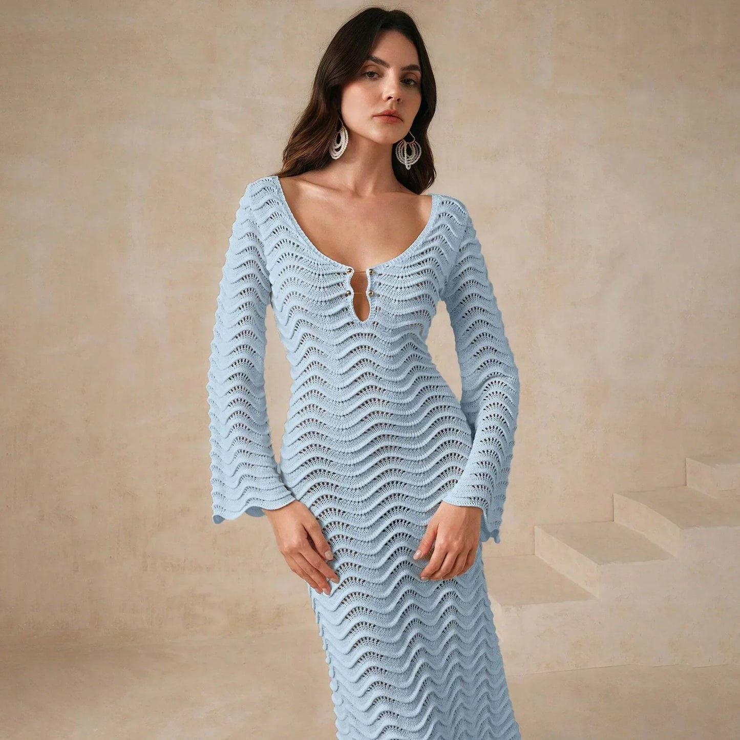 | Open-Knit Dress