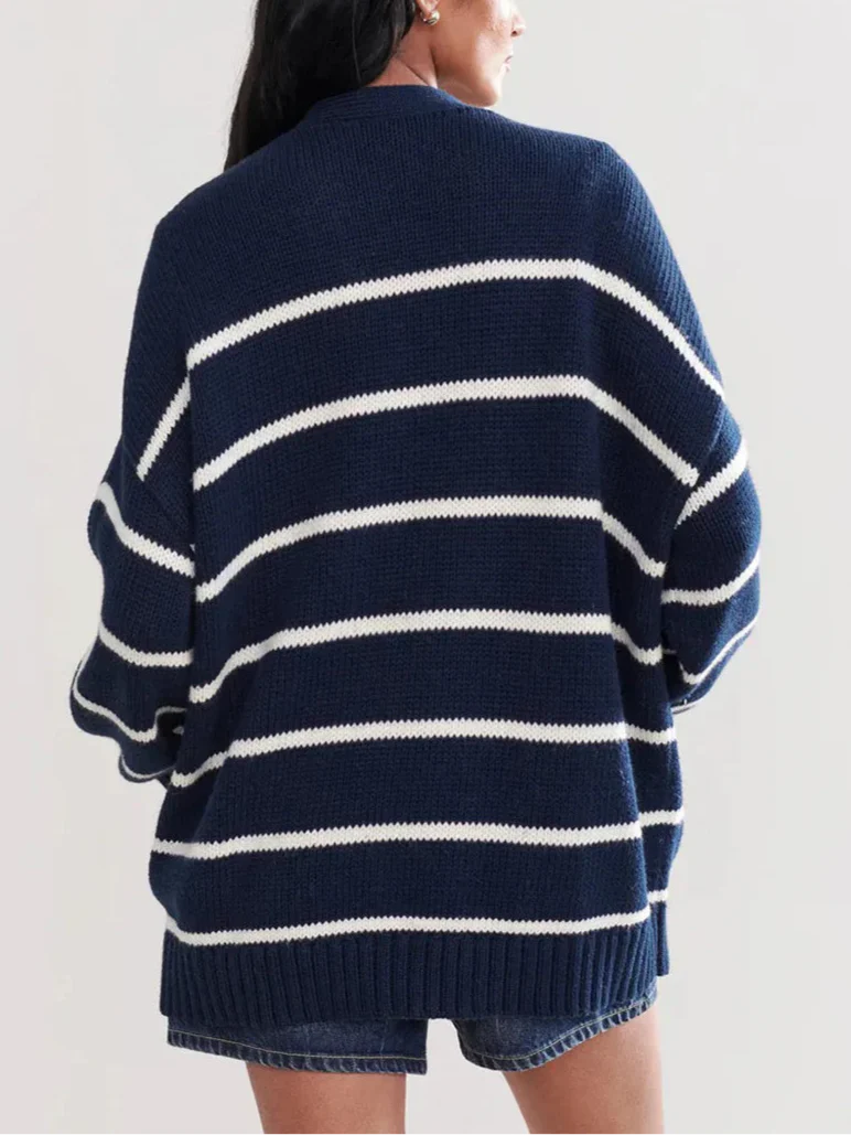 | Organic Striped Cardigan