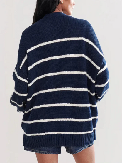 | Organic Striped Cardigan