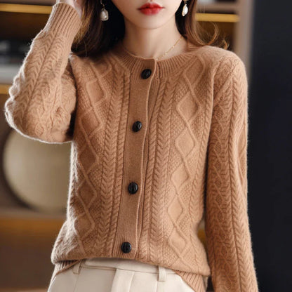 | Cable Cashmere Cardigan
