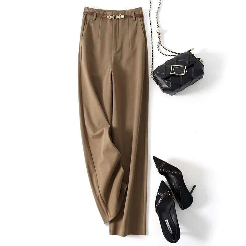 | Wide Leg Wool Trousers