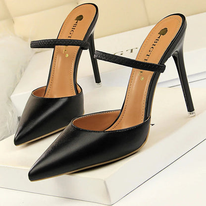 Rivet High Heels Woman Pumps Pu Leather 9cm Sexy Party Women Heels