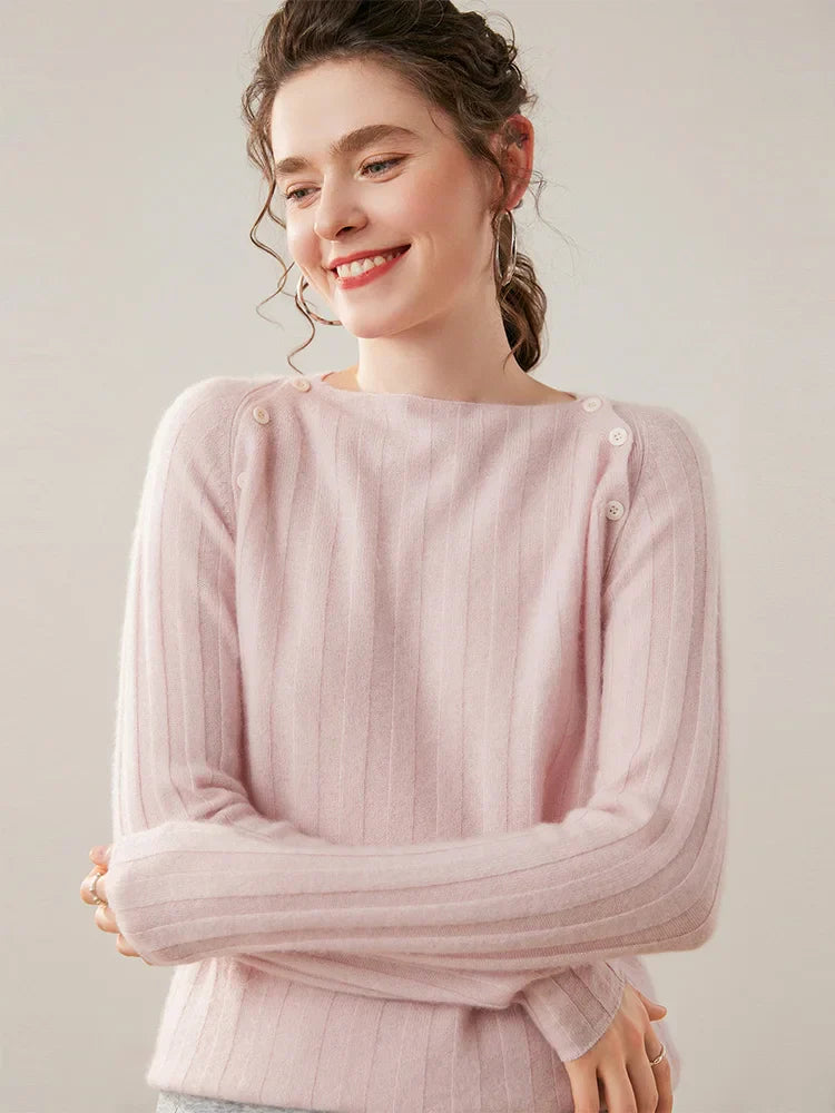 | Buttoned Cashmere Sweater