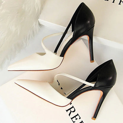 Sweet High-heels Pointed Women Pumps Sexy Party Shoes Summer Stiletto High Heel Hollow Out