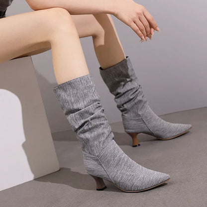 | Mid-Calf Heel Boots