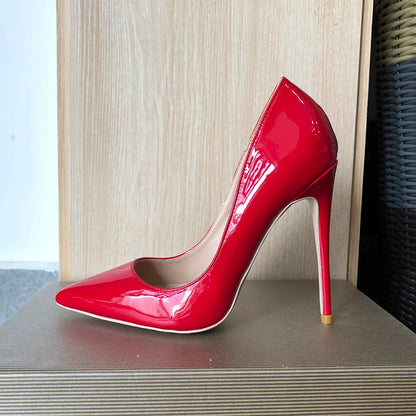 Black Yellow Red Extreme 12cm Thin High Heels